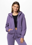 Bluza damska z kapturem ZIP Pitbull Washed Lovia fioletowa