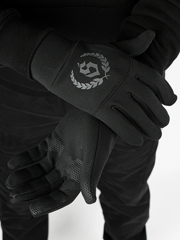 Rękawiczki zimowe Środowisko Miejskie Softshell Laur Touch Screen czarne
