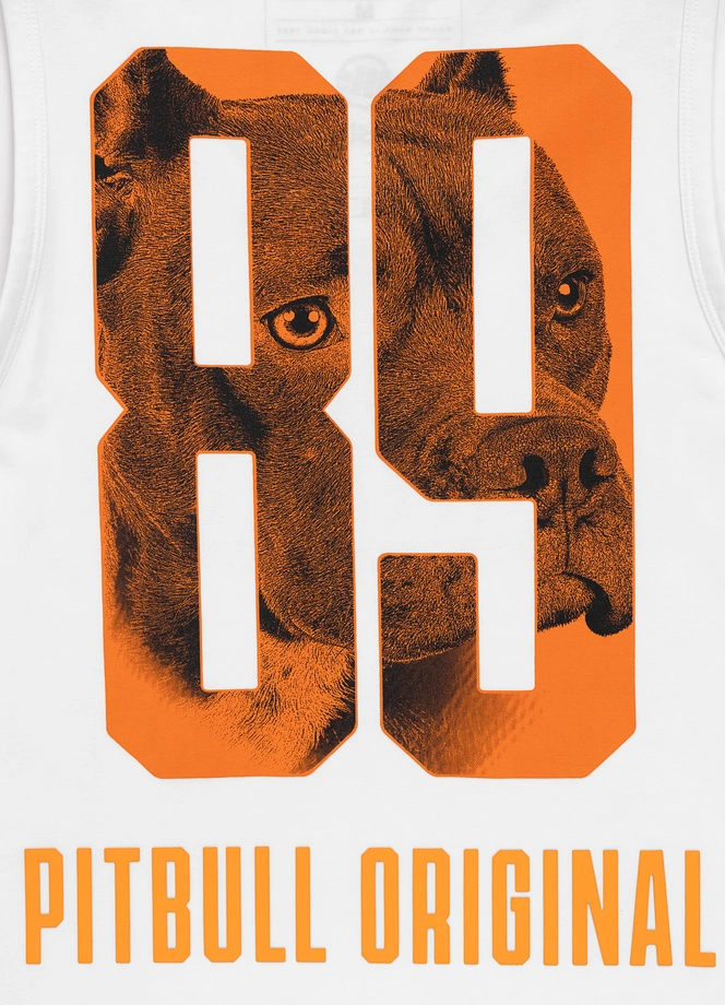 Koszulka męska tank top Pitbull Eighty Nine Dog biała