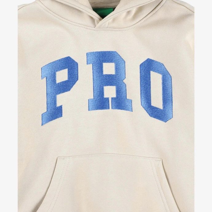 Bluza dziecięca z kapturem Prosto Kids Pro hoodie beżowa