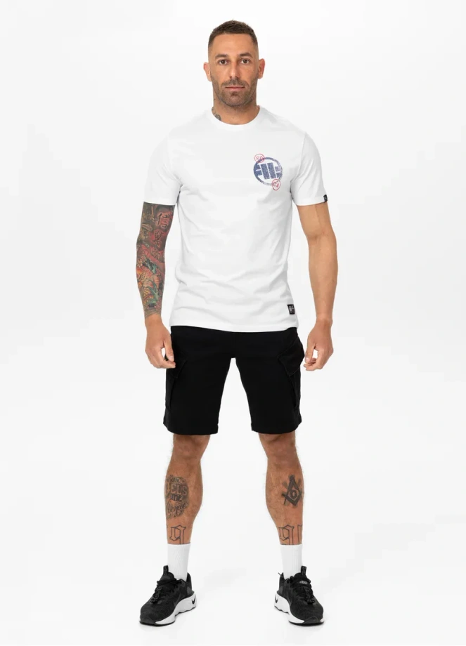 Koszulka męska T-Shirt Pit Bull Pitbull SD Stamp biała