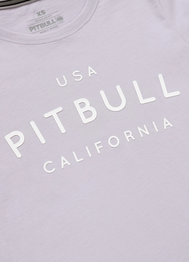 Koszulka t-shirt damska Pit Bull Pitbull USA CAL lila fioletowa