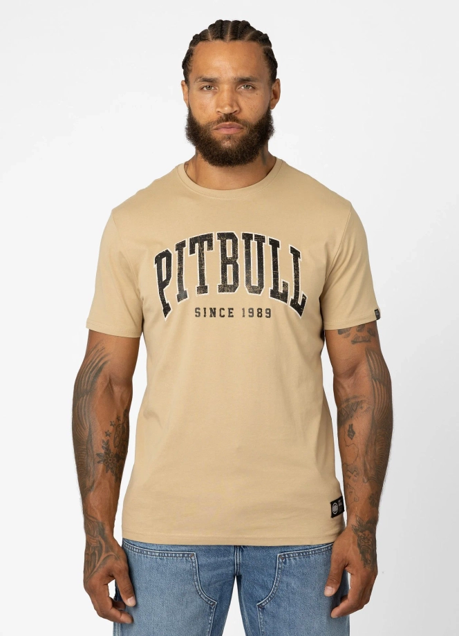 Koszulka męska T-Shirt Pitbull West Coast Norton beżowa