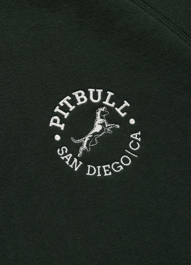 Bluza męska z kapturem Pit Bull San Diego CA ciemno zielona