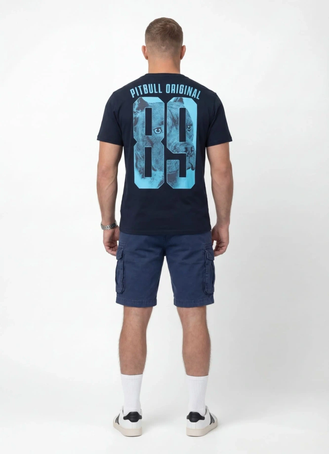 Koszulka męska T-Shirt Pitbull Eighty Nine Dog granatowa
