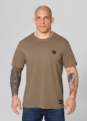 Koszulka męska T-Shirt Pitbull Small Logo brązowa