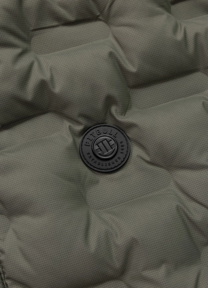 Bezrękawnik męski Kamizelka z kapturem Pit Bull Fisk oliwkowa zielona