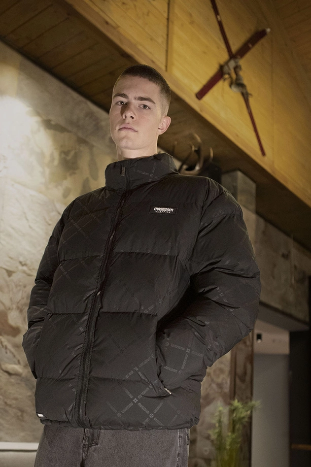 Kurtka zimowa Mass Denim Monogram czarna