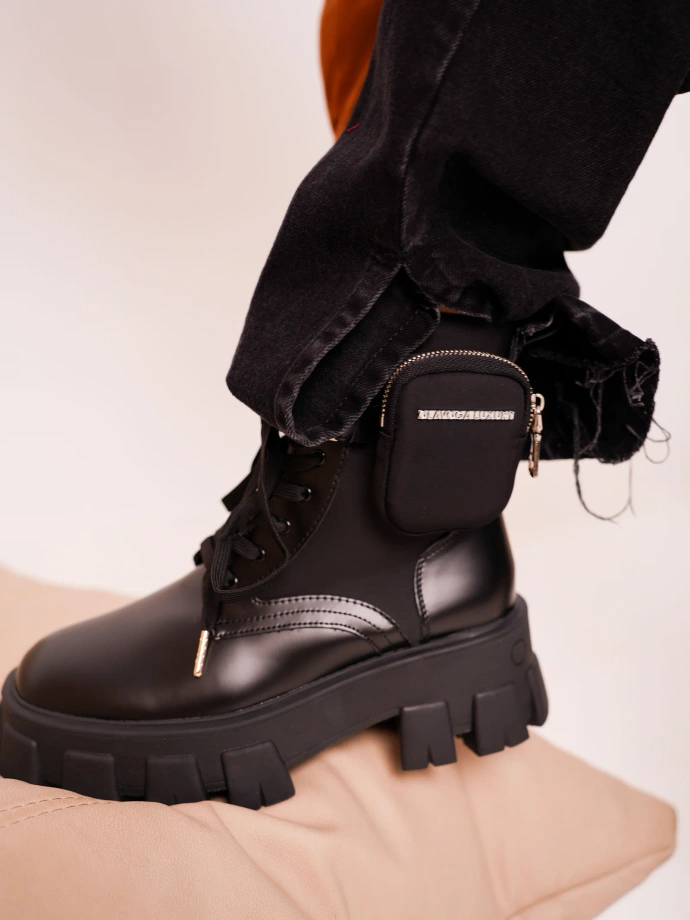 Buty damskie workery Olavoga TREAKLY czarne