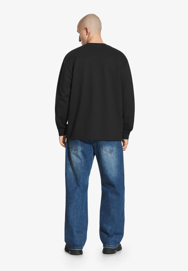 Koszulka longsleeve męski Prosto Crest czarna