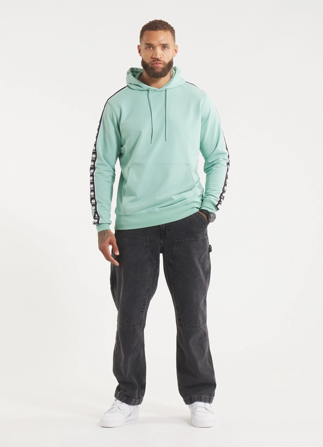 Bluza męska z kapturem Pitbull Pit Bull Tape Nugget miętowa zielona