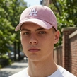 Czapka z daszkiem 47 Brand Los Angeles Dodgers Contrast Stitch Clean Up różowa
