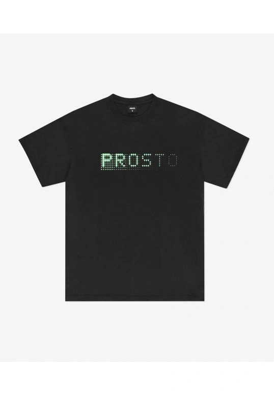Koszulka męska t-shirt oversize Prosto Blizz grafitowa czarna
