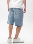 Spodenki szorty męskie jeans Jigga Wear Small Outline Crown jasne niebieskie