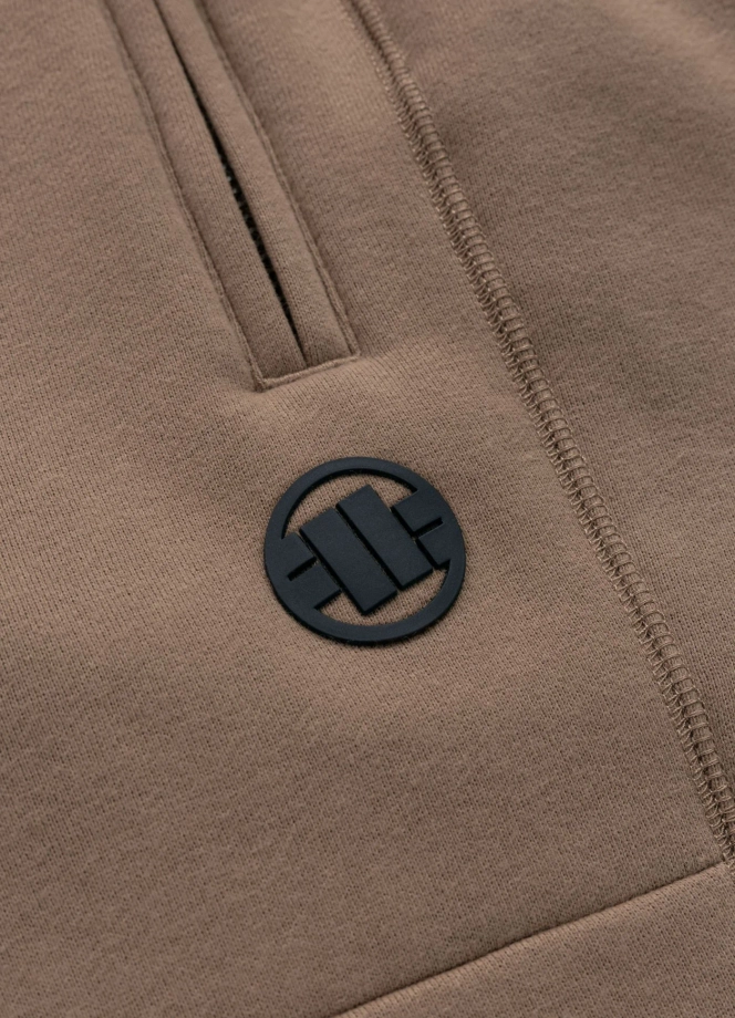 Spodnie męskie dresowe Pit Bull Small Logo HD brązowe