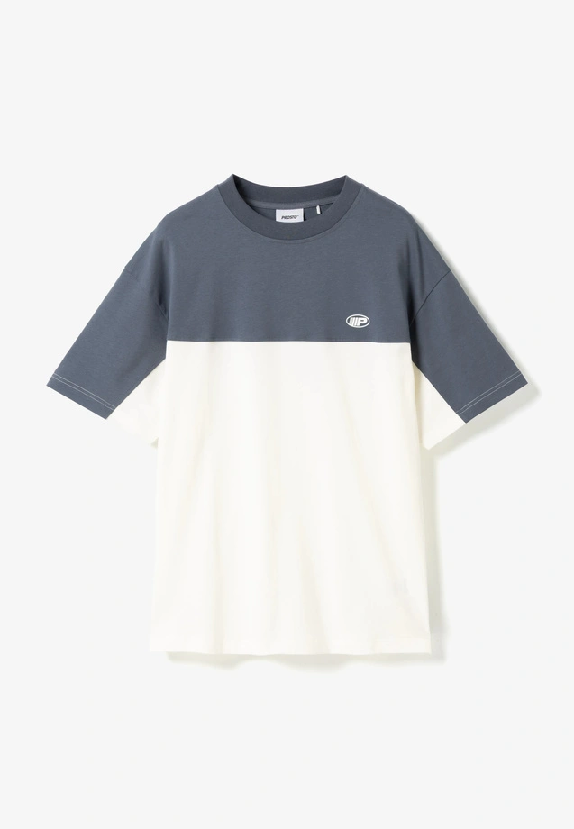 Koszulka męska t-shirt oversize Prosto Classic Block granatowa