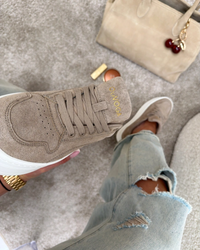 Buty sneakersy damskie Olavoga Kasato beżowe
