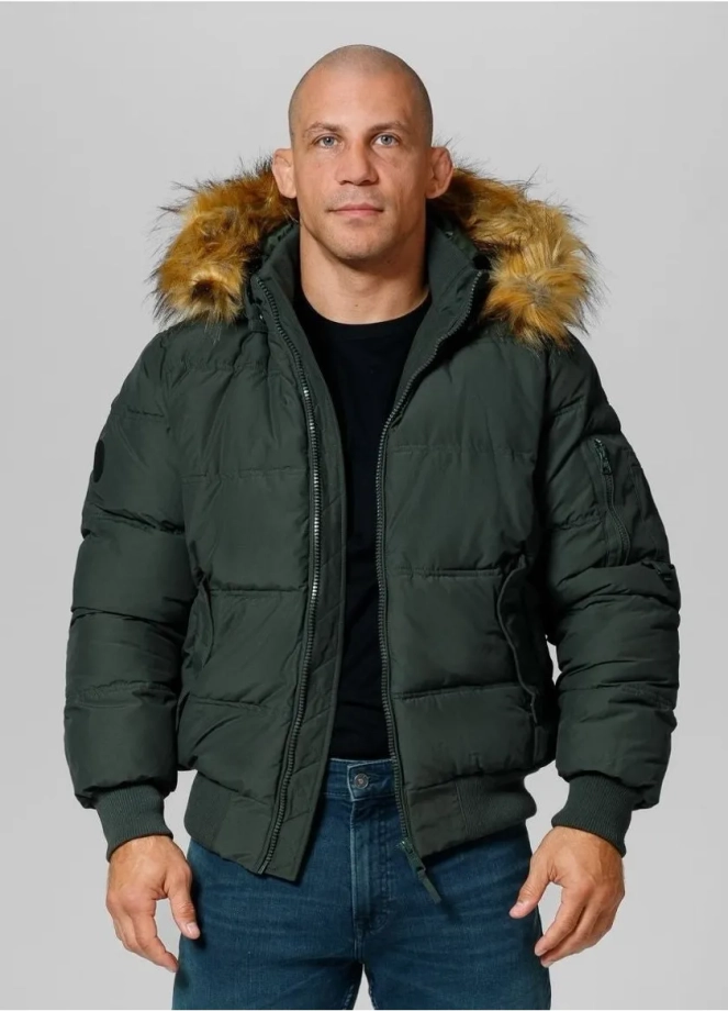 Kurtka zimowa męska Pit Bull Burnt Hooded Jacket zielona