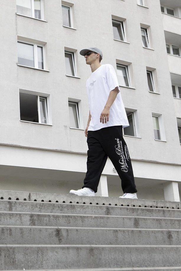 Spodnie dresowe męskie Baggy Mass DNM Authentic czarne