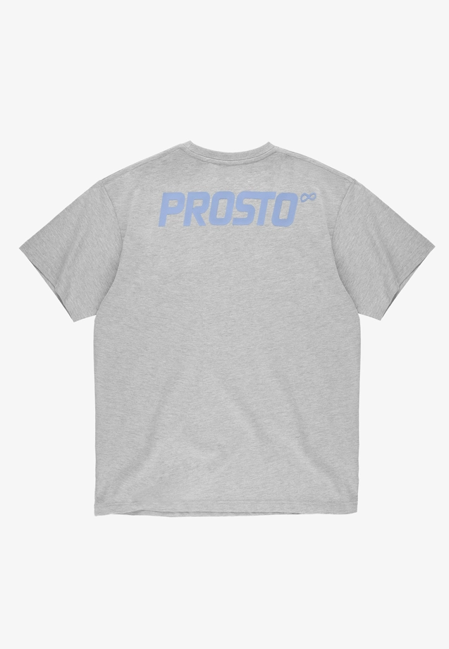 Koszulka męska t-shirt oversize Prosto Big Log Infinity szara