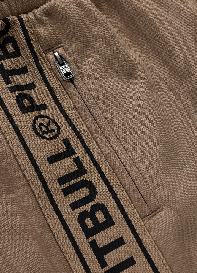 Spodnie dresowe męskie Pit Bull Oldschool Tape Logo 26 brązowe