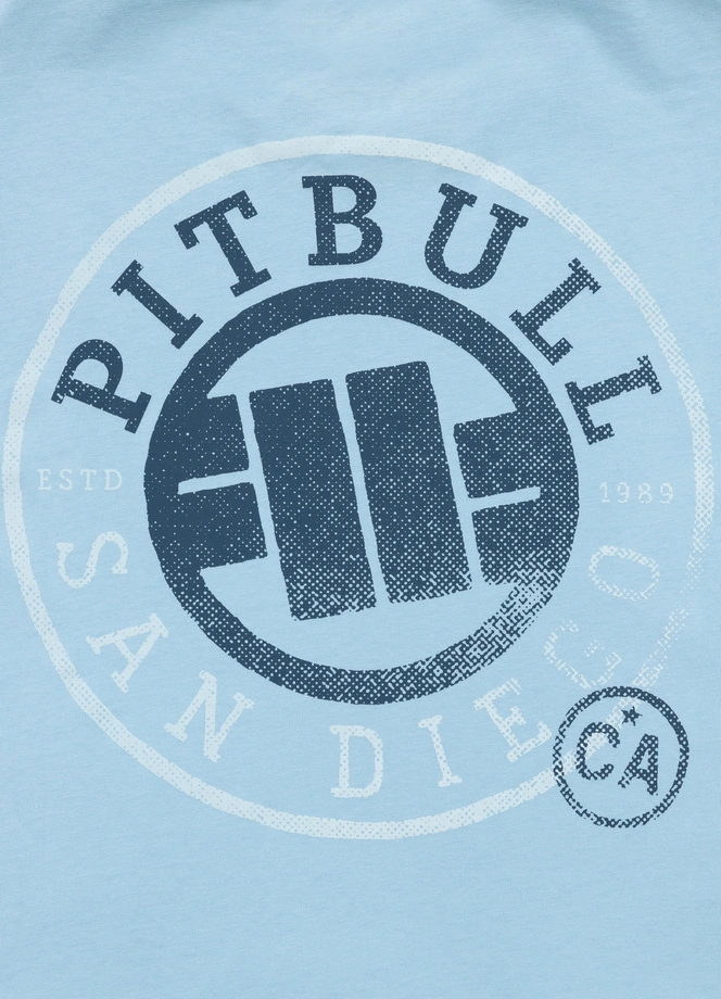 Koszulka męska T-Shirt Pit Bull Pitbull SD Stamp jasno niebieska