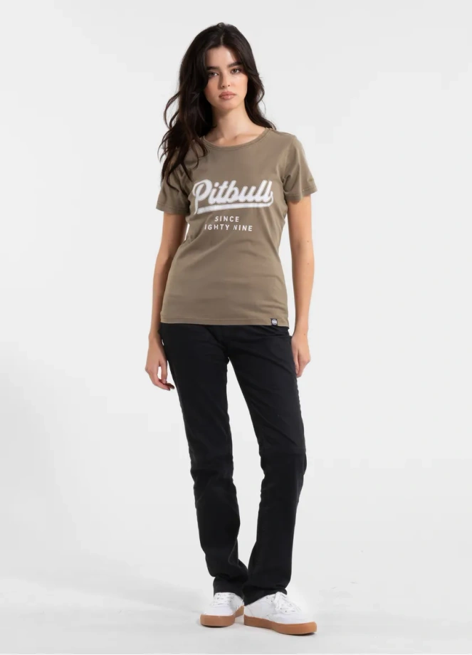 Koszulka damska T-shirt Pit Bull Angel Logo coyote brązowa
