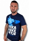 Koszulka męska T-shirt Ciemna Strefa Ręka Rękę Myje granatowa