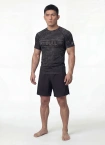 Koszulka męska rashguard Pitbull Hex Camo Hilltop czarna