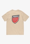 Koszulka męska t-shirt Prosto Big Shield beżowa