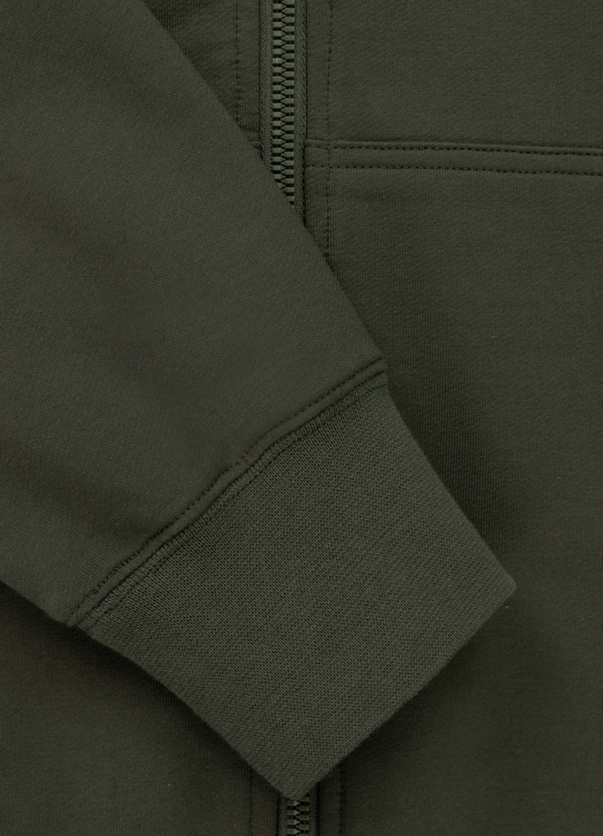 Bluza męska z kapturem Pitbull Pit Bull Para Bellum ZIP zielona