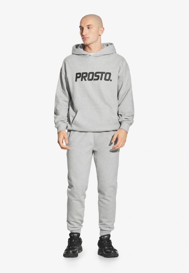 Spodnie dresowe joggery męskie Prosto Old Logo szare