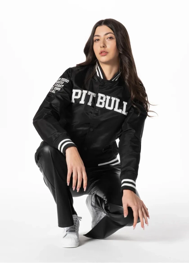 Kurtka damska wiosenna Pit Bull Tequila 3 baseball jacket 25 czarna