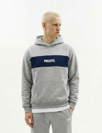 Bluza męska z kapturem Prosto Root szara