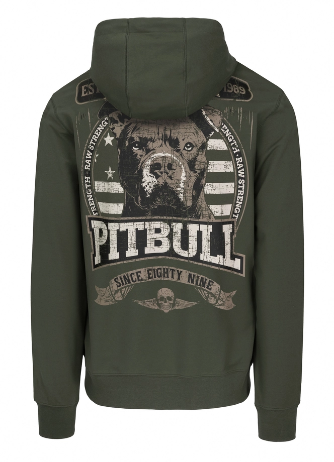 Bluza męska z kapturem Pitbull Pit Bull Troublemaker zielona