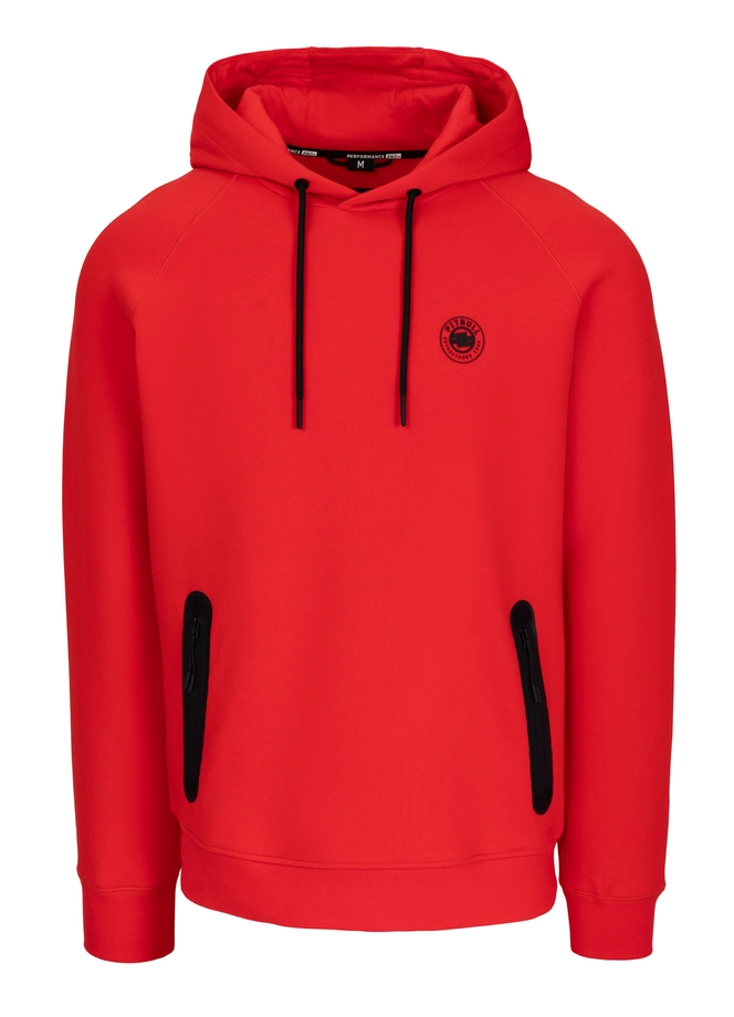 Bluza męska z kapturem Pitbull Pit Bull Dogwood czerwona