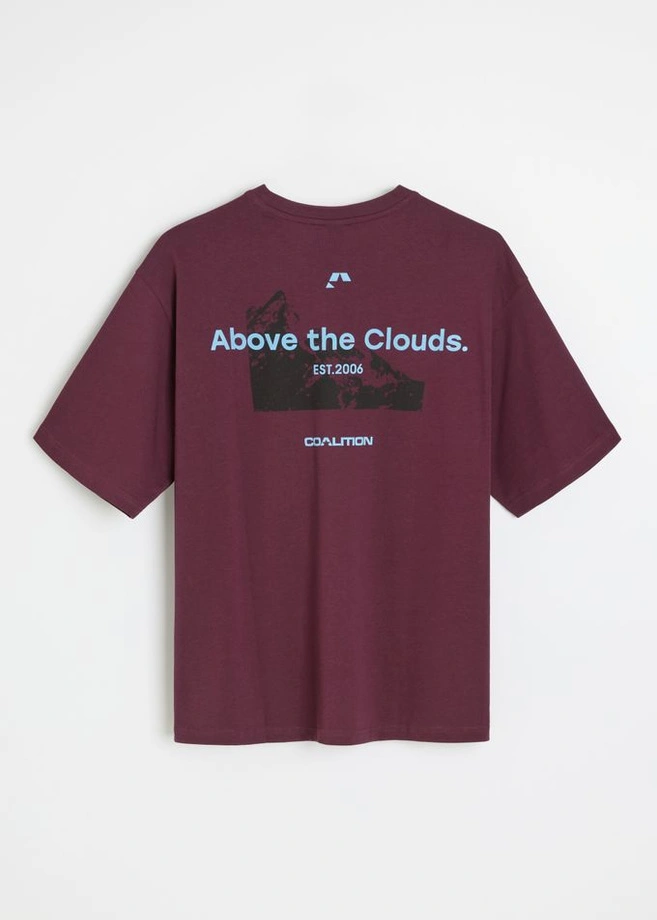 Koszulka męska t-shirt Coalition CLTN Bjerg śliwkowa fioletowa