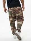 Spodnie Materiałowe Baggy Bojówki Jigga Wear Ripstop Military brązowo/zielone camo