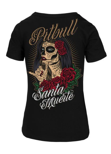 Koszulka t-shirt damska Pit Bull Santa Muerte 23 czarna