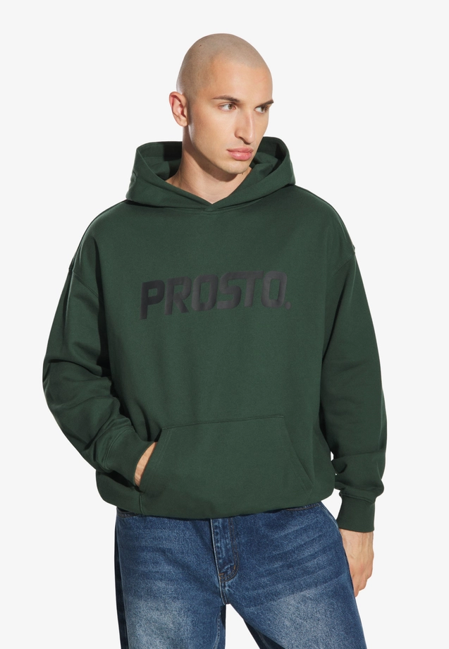 Bluza męska z kapturem Prosto Big Log zielona