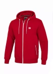 Bluza męska z kapturem Pitbull Pit Bull Small Logo Zip Terry czerwona