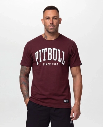 Koszulka męska T-Shirt Pitbull West Coast Norton bordowy