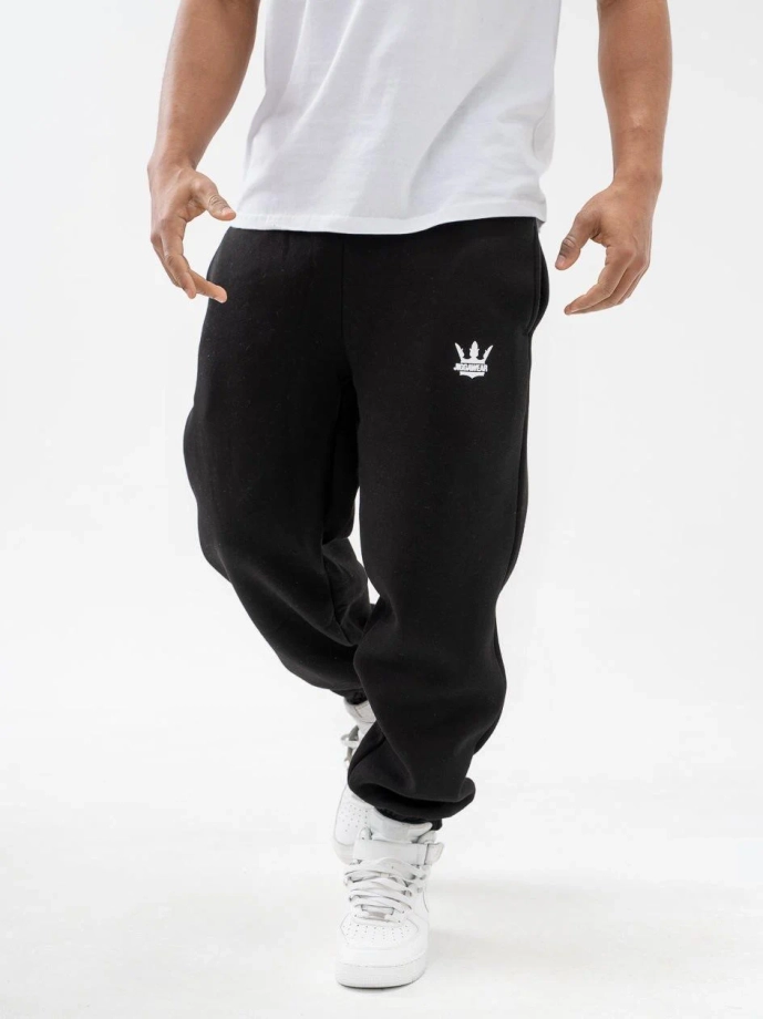 Spodnie dresowe męskie Jigga Wear Small Crown czarne