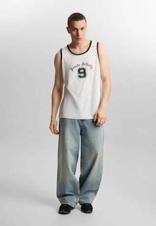 Koszulka męska Tank Top Prosto Nine biała