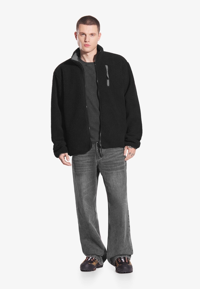 Kurtka męska dwustronna Prosto Sherpa Reverse szara/czarna