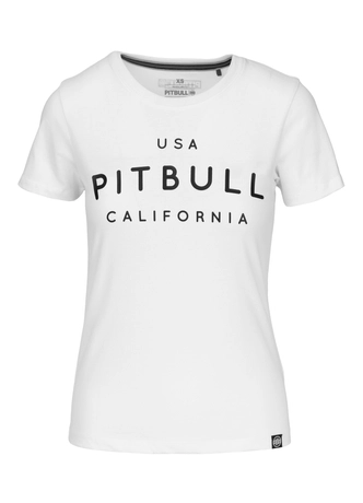 Koszulka t-shirt damska Pit Bull Pitbull USA CAL biała