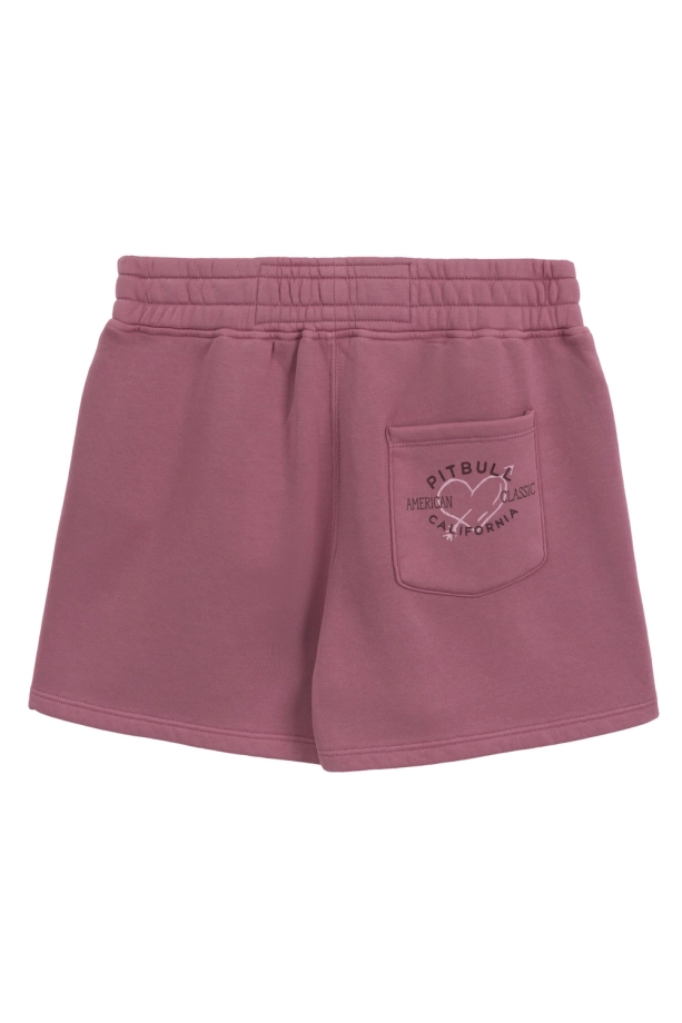 Komplet damski krótki Pitbull Manzanita Heart ZIP Washed różowy