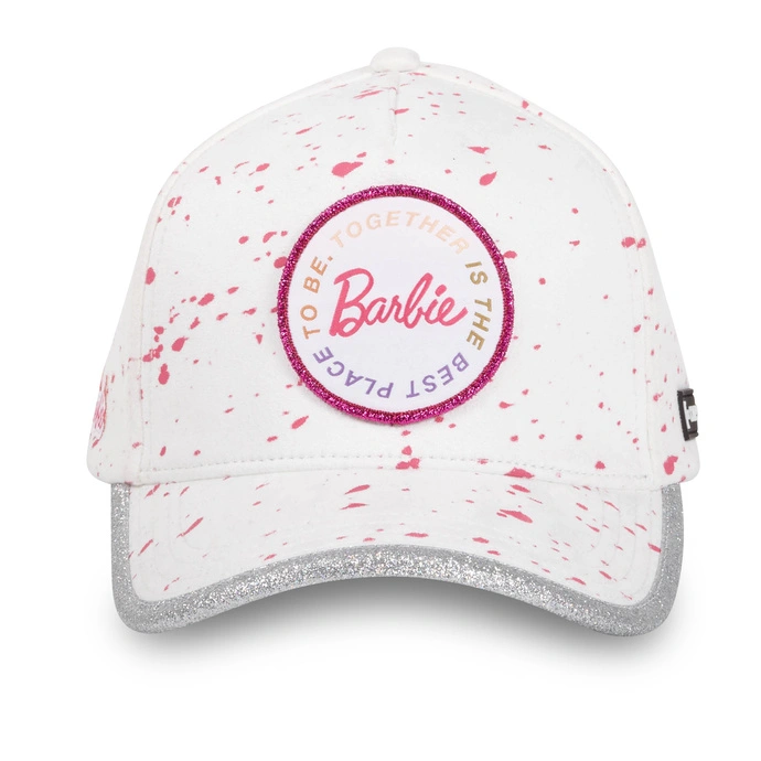 Czapka z daszkiem Capslab Barbie unisex biało/różowa