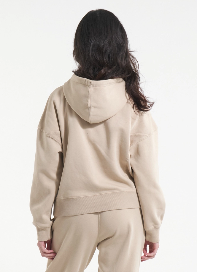 Bluza damska z kapturem Pitbull Manzanita Washed beżowa