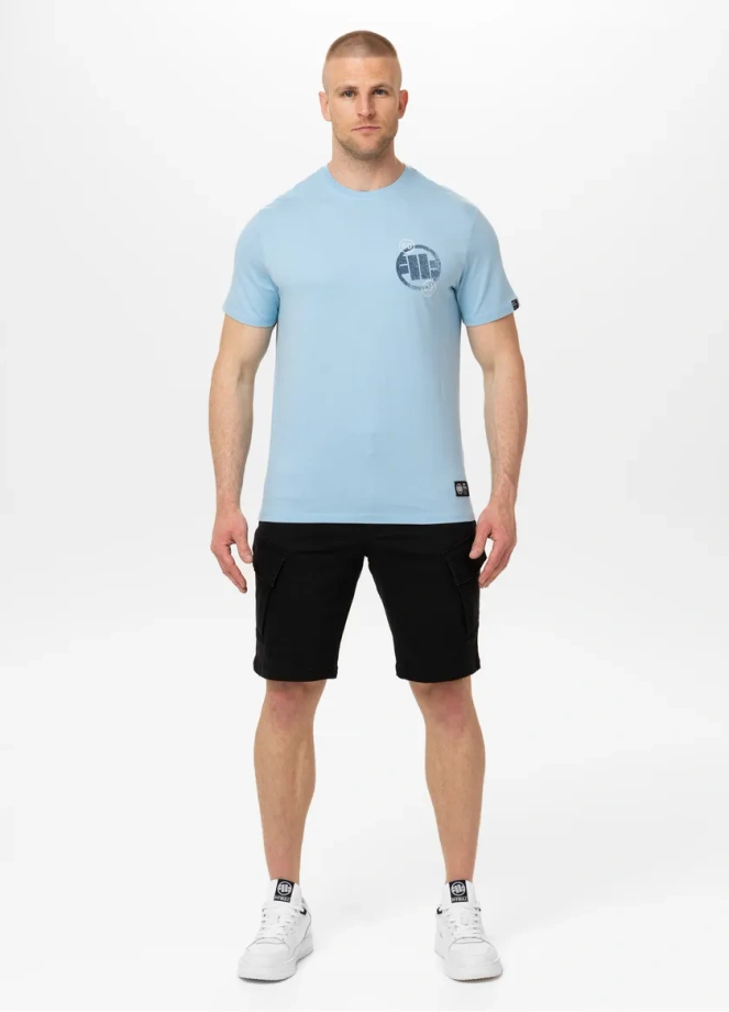 Koszulka męska T-Shirt Pit Bull Pitbull SD Stamp jasno niebieska